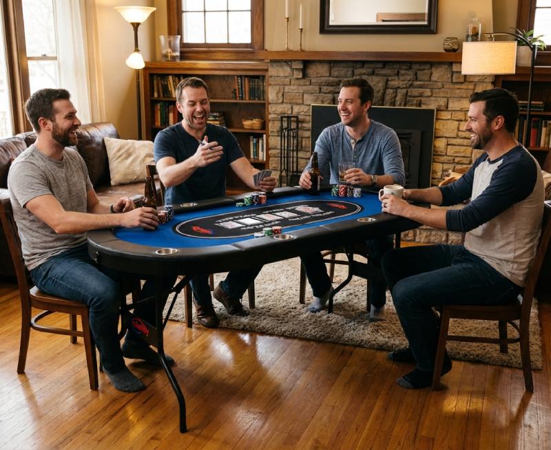 Poker Table with Chips 
